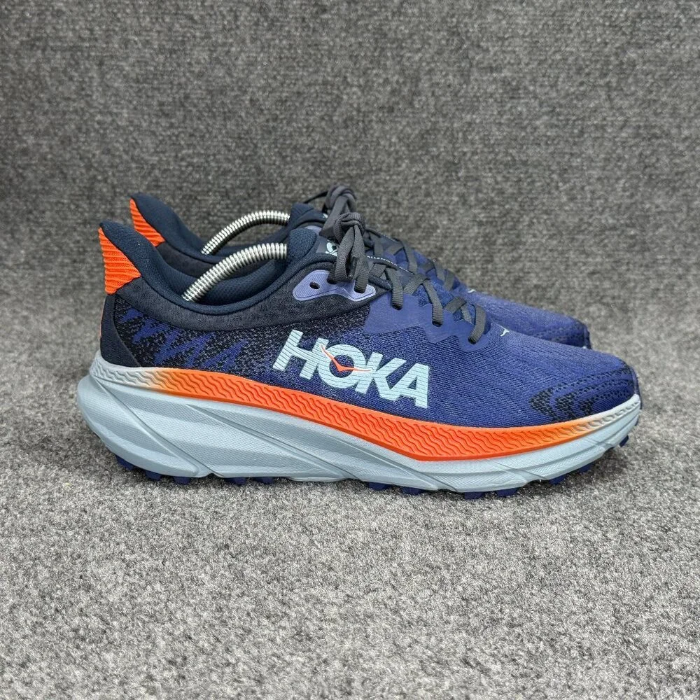 Hoka Challenger ATR 7 Trail Running Shoes Men 10.5 Stone Blue Athletic Run Train
